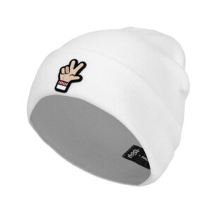 Czapka zimowa ŁKS ,,Ł”Biała
