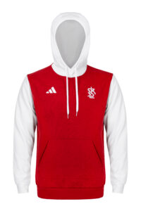 BLUZA Z KAPTUREM BIAŁO-CZERWONA