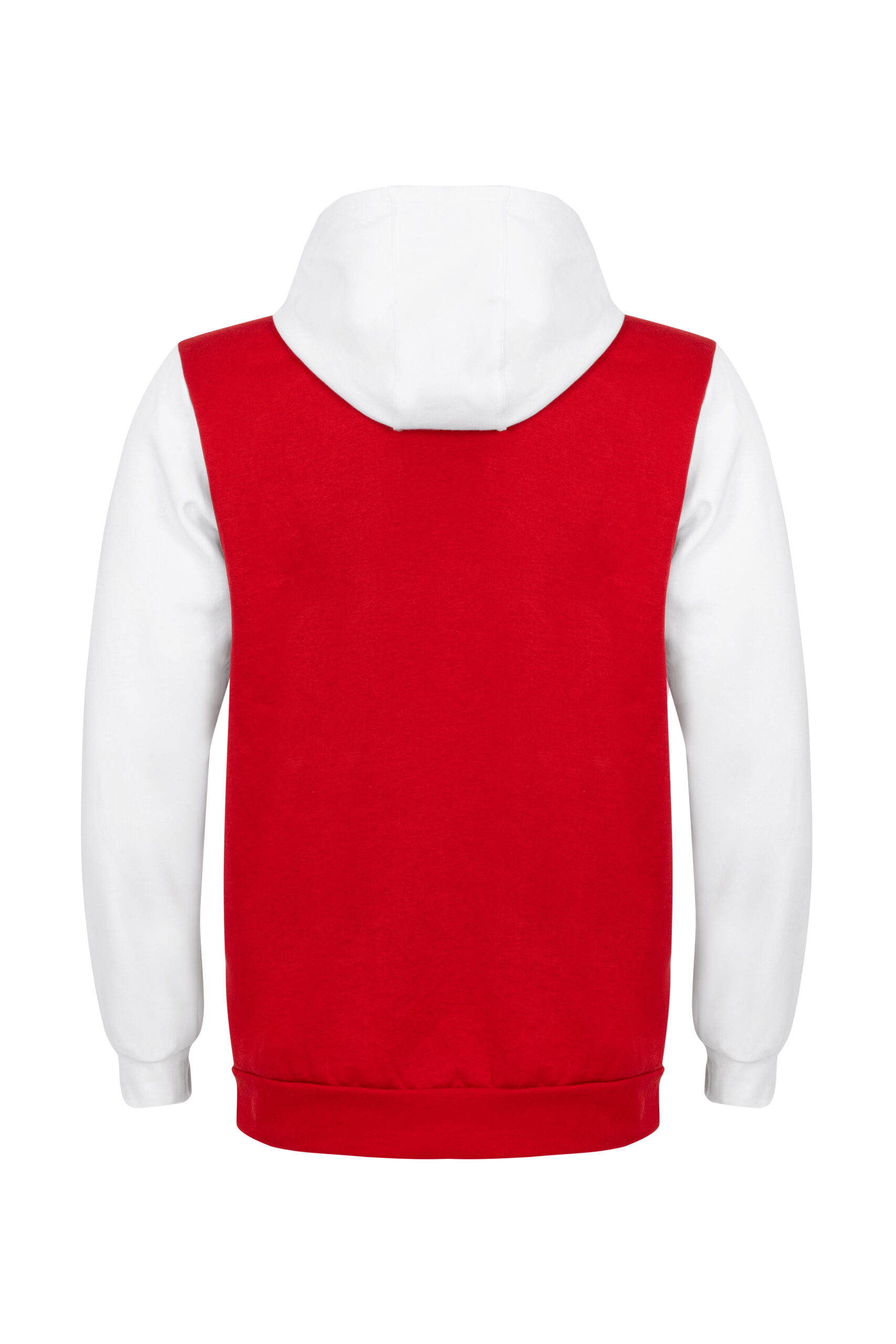 BLUZA Z KAPTUREM BIAŁO-CZERWONA